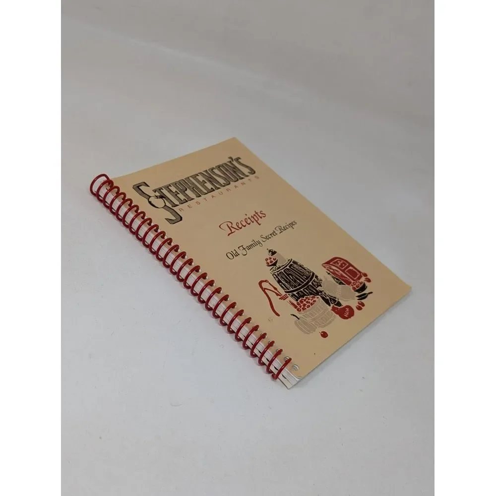 Stephenson's‎ Restaurant Receipts Secret Recipes Cookbook 1967 1999 Vintage